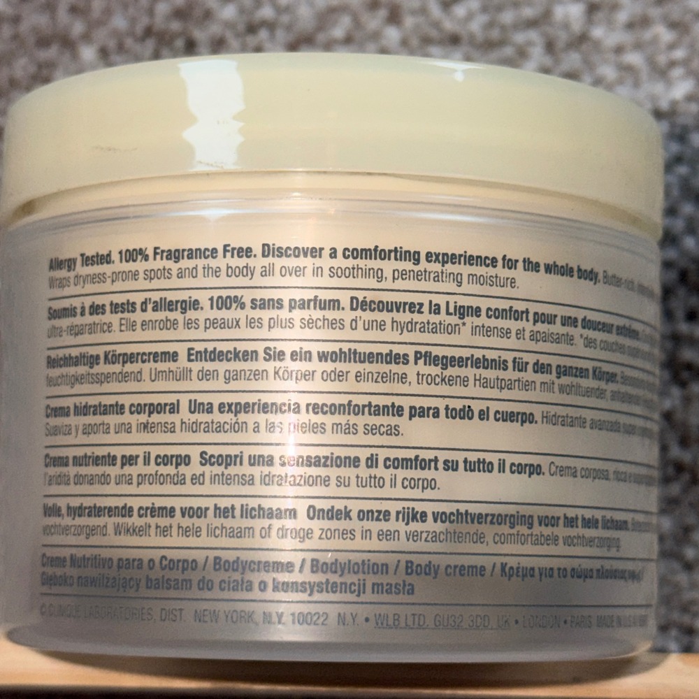 Clinique Deep Comfort Body Butter 6.7oz 200ml Fragrance Free Moisturizer A88 - Picture 5 of 5
